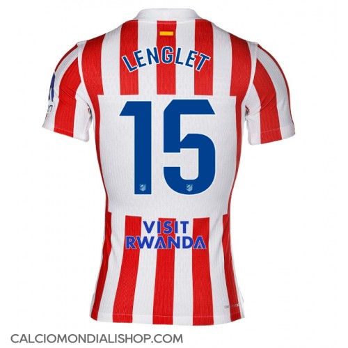 Maglie da calcio Atletico Madrid Clement Lenglet #15 Prima Maglia 2025-26 Manica Corta Maglie da calcio Atletico Madrid Clement Lenglet #15 Prima Maglia 2025-26 Manica Corta